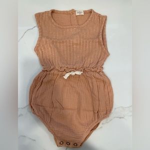 Baby girl adorable cotton gauze romper with fine detail size 24 months